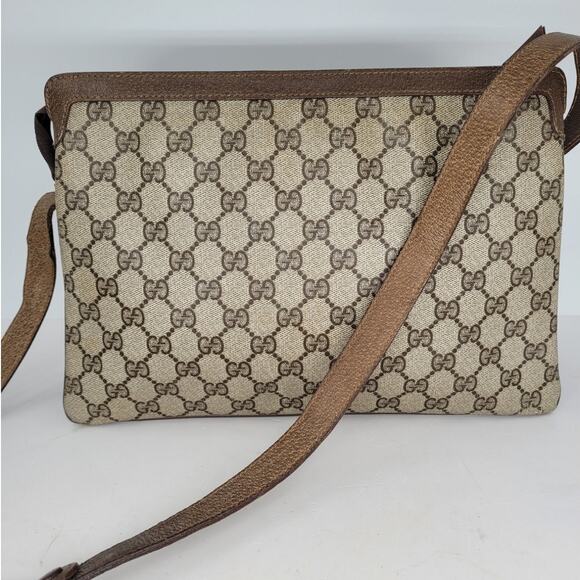 Gucci Vintage GG Monogram Supreme Sherry Web Ophidia Accordion Shoulder Bag - Picture 3 of 16